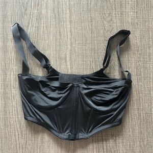 Black Women's cropped corset